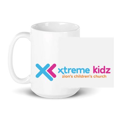 Picture of 15oz Coffee Mug - White - Logo Text Drop