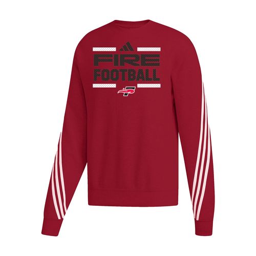Picture of Women's Cropped 3-Stripe Crew  - Power Red