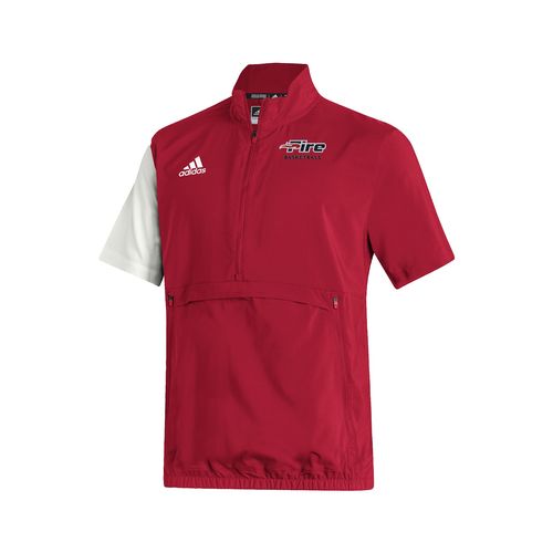 Picture of Stadium 1/4 Zip Woven Short Sleeve - Power Red - White