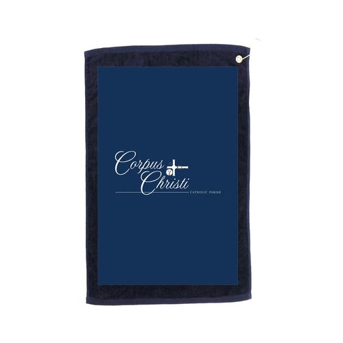 Picture of Terry Velour Golf Towel - Navy