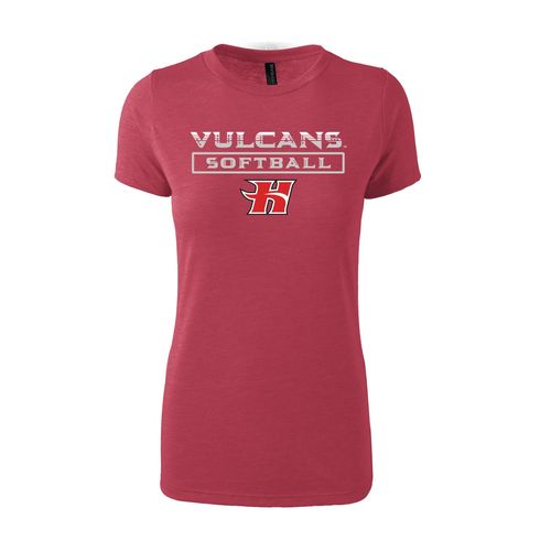 Picture of Women's Fitted Triblend T-Shirt - red heather