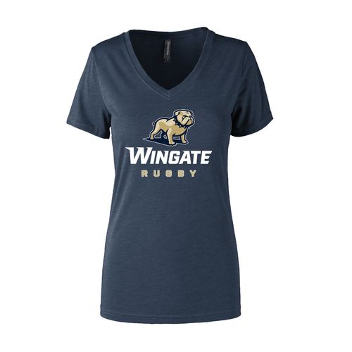 Picture of Women's Semi- Fitted Premium V- Neck T-Shirt  - navy heather