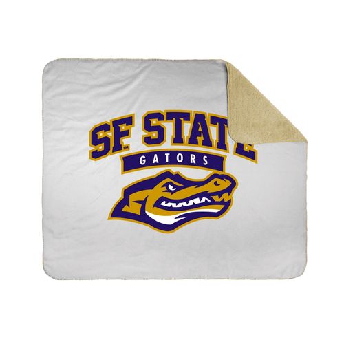 Picture of 50x60 Sherpa Lined Throw Blanket - white