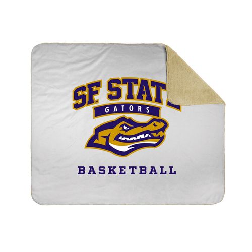 Picture of 50x60 Sherpa Lined Throw Blanket - white