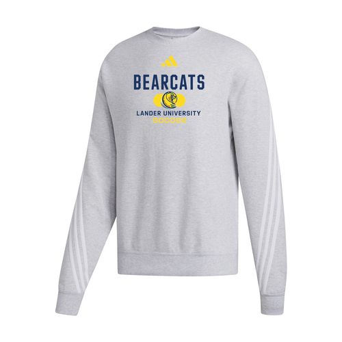 Picture of Women's Cropped 3-Stripe Crew  - medium grey heather
