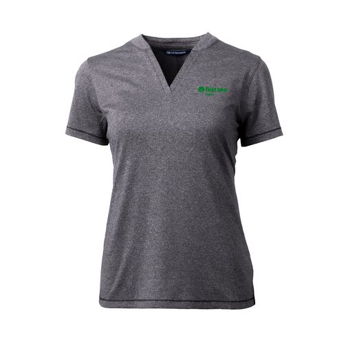 Picture of C&B Womens Forge Heathered Stretch Blade Top - Charcoal Heather