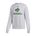 Picture of Women's Cropped 3-Stripe Crew  - medium grey heather