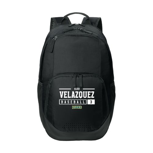 Picture of Sport-Tek Rec Backpack - black white
