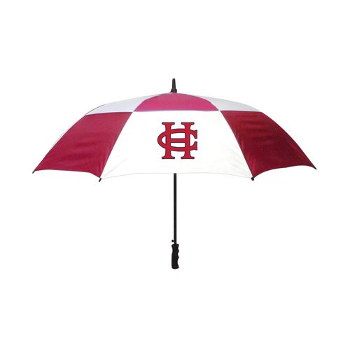 Picture of 60" Vented Fiberglass Shaft Golf Umbrella - White Red
