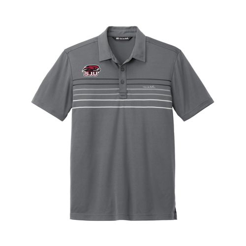 Picture of TravisMathew Coto Performance Chest Stripe Polo - Dark Grey