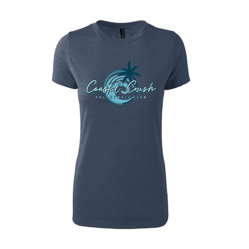 Picture of Women's Fitted Triblend T-Shirt - navy heather
