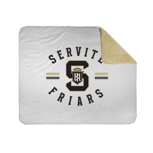 Picture of 50x60 Sherpa Lined Throw Blanket - white