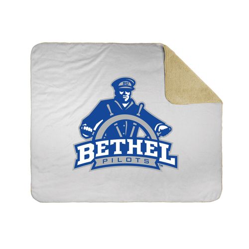 Picture of 50x60 Sherpa Lined Throw Blanket - White