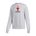 Picture of Women's Cropped 3-Stripe Crew  - medium grey heather