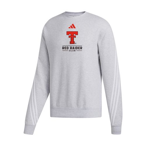 Picture of Women's Cropped 3-Stripe Crew  - medium grey heather