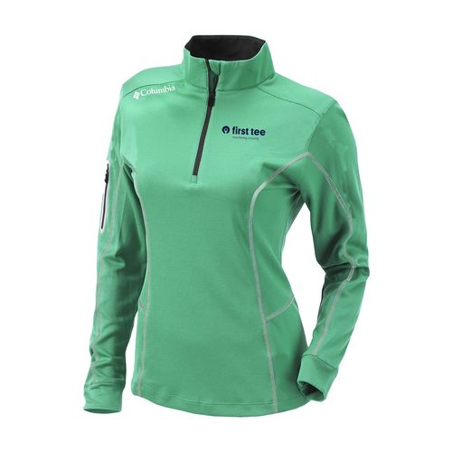 Picture of Women's Omni-Wick Womens Shotgun 1/4 Zip - Kelp