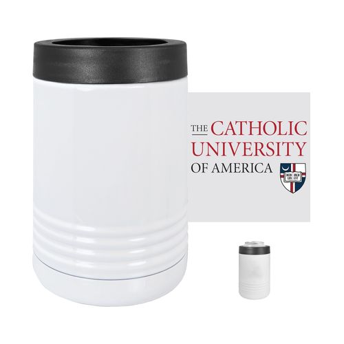 Picture of University Logo - Polar Camel Vacuum Insulated Beverage Holder - White