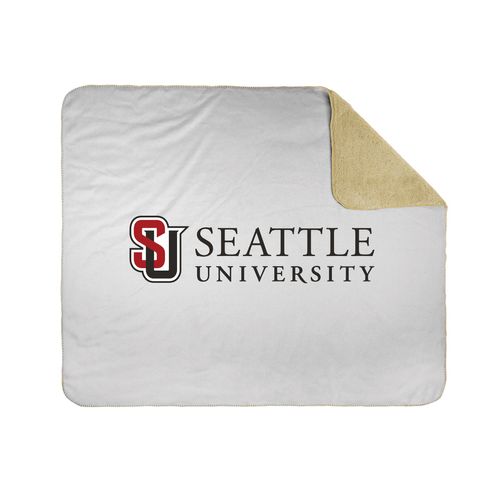 Picture of 50x60 Sherpa Lined Throw Blanket - white