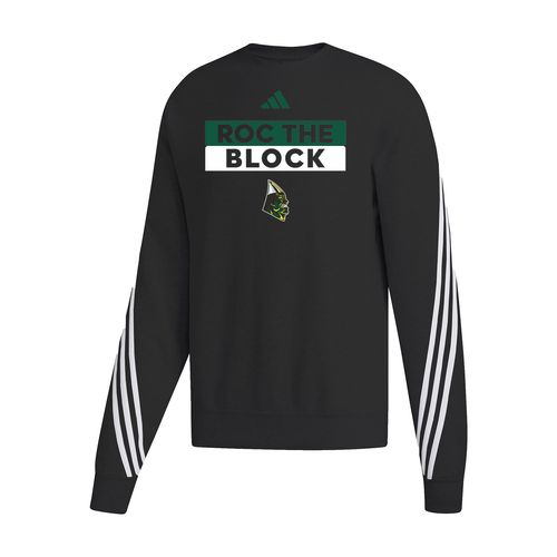 Picture of Roc the Block - Women's Cropped 3-Stripe Crew  - black