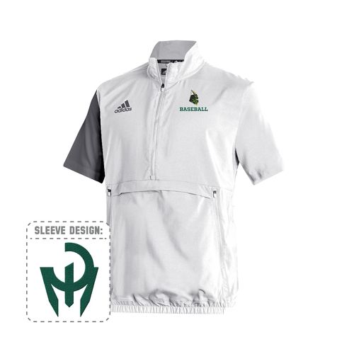Picture of Stadium 1/4 Zip Woven Short Sleeve - white - grey