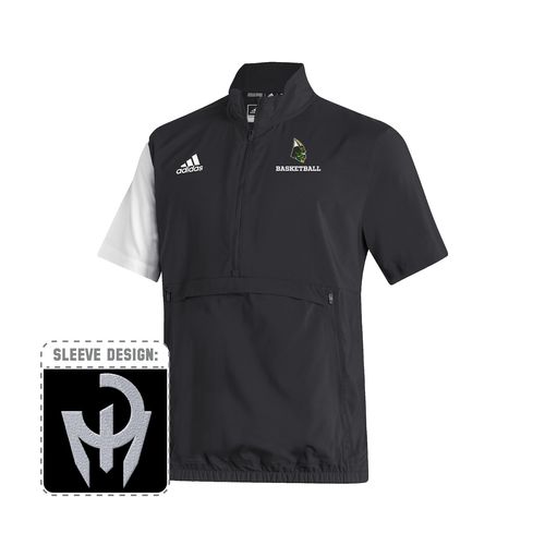 Picture of Stadium 1/4 Zip Woven Short Sleeve - black - white