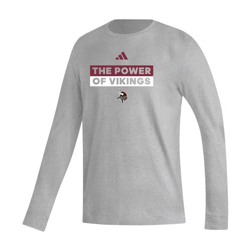 Picture of The Power of Vikings - Men's Fresh Long Sleeve Tee  - medium grey heather