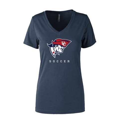Picture of Women's Semi- Fitted Premium V- Neck T-Shirt  - Navy Heather
