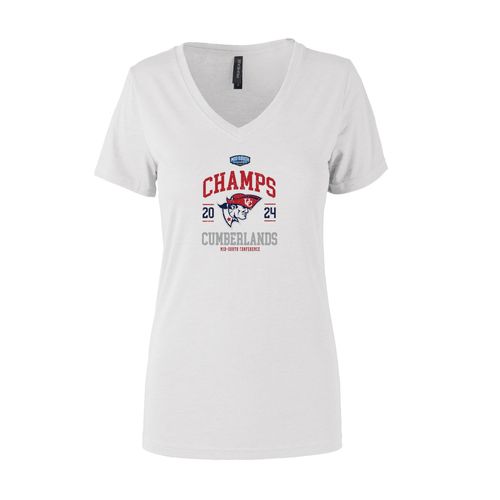 Picture of Women's Semi- Fitted Premium V- Neck T-Shirt  - White