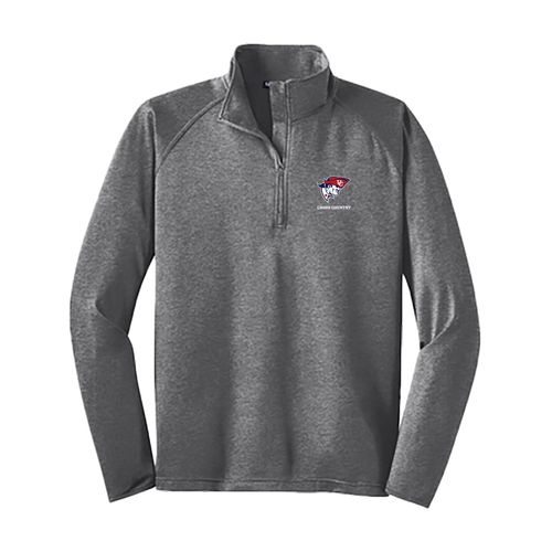 Picture of Sport-Tek Tall Sport-Wick Strech 1/4-Zip Pullover - Charcoal Grey Heather