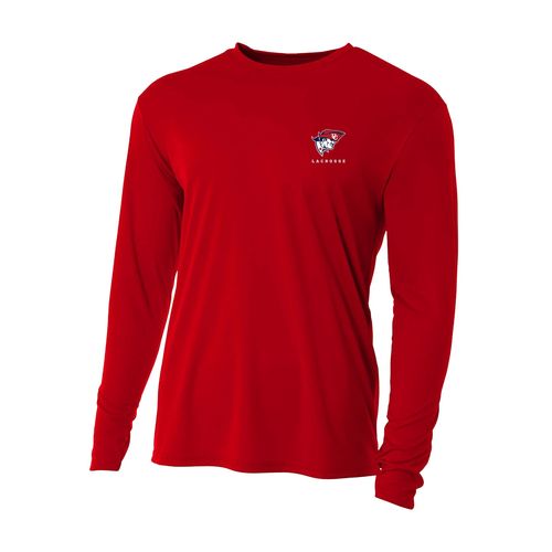 Picture of Youth Long Sleeve Performance Shirt - Scarlet