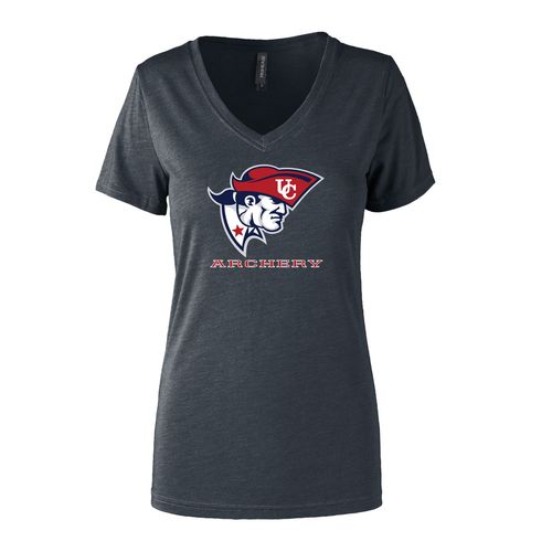 Picture of Women's Semi- Fitted Premium V- Neck T-Shirt  - Charcoal Heather