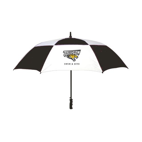 Picture of 60" Vented Fiberglass Shaft Golf Umbrella - white black
