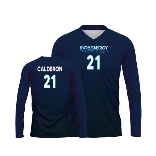 Picture of Volleyball Jersey - Ls-Black-Blue