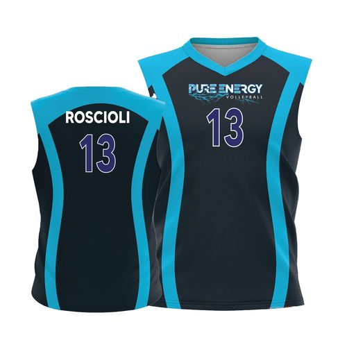 Picture of Volleyball Jersey - Ss-Black-Blue