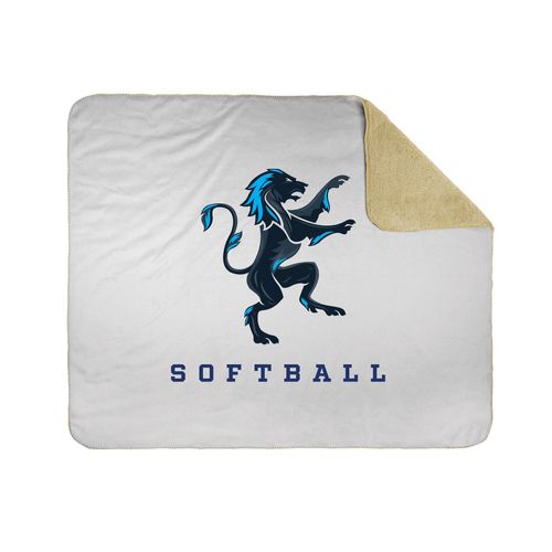 Picture of 50x60 Sherpa Lined Throw Blanket - White