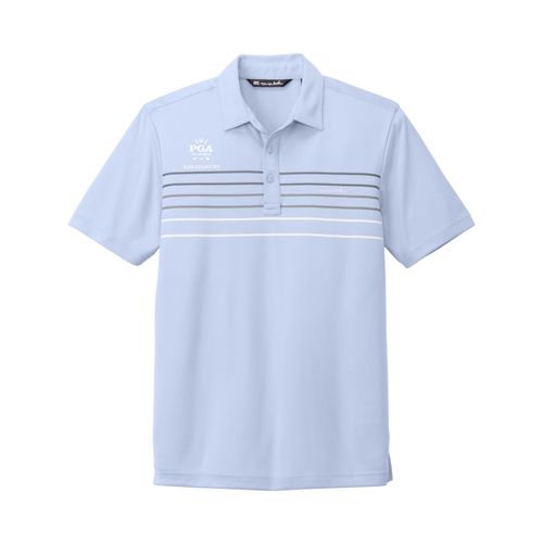 Picture of TravisMathew Coto Performance Chest Stripe Polo - Kentucky Blue Heather