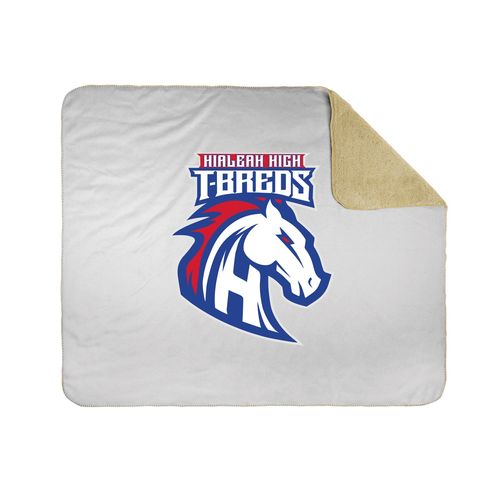 Picture of 50x60 Sherpa Lined Throw Blanket - white