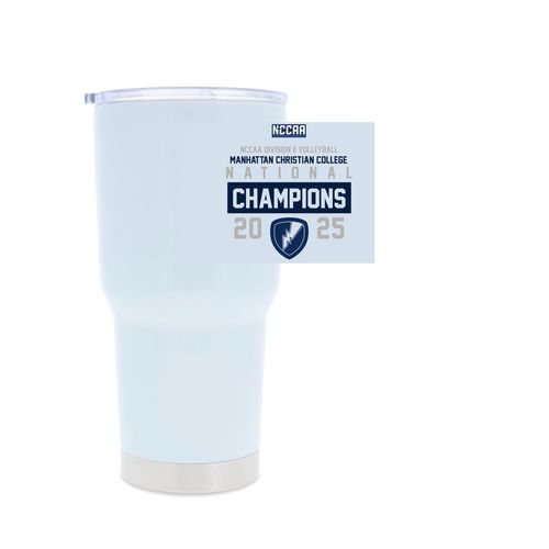 Picture of Volleyball National Champs - 30oz Stainless Steel Tumbler - white