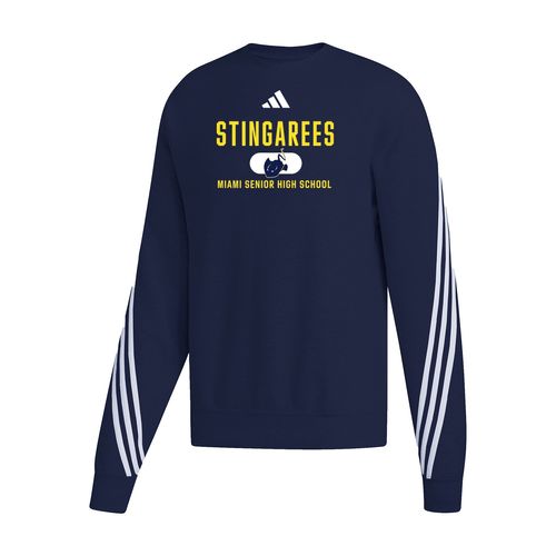 Picture of Women's Cropped 3-Stripe Crew  - team navy blue