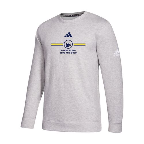 Picture of Stings Bleed Blue and Gold - Men's Fleece Crew  - medium grey heather