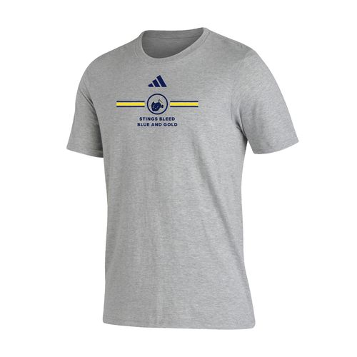 Picture of Stings Bleed Blue and Gold - Men's Fresh Short Sleeve Tee  - medium grey heather