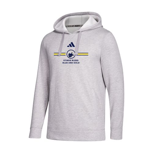 Picture of Stings Bleed Blue and Gold - Men's Fleece Hood  - medium grey heather