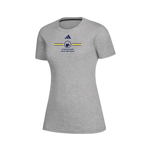 Picture of Stings Bleed Blue and Gold - Womens Creator Short Sleeve Tee - medium grey heather