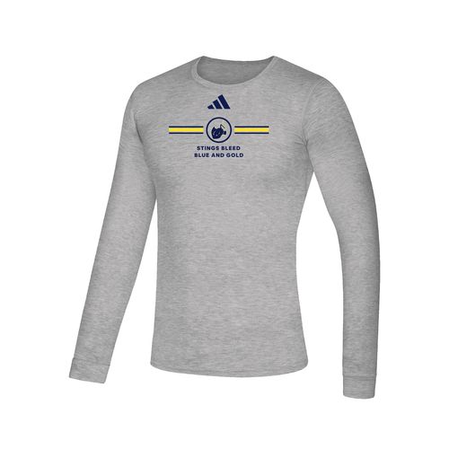 Picture of Stings Bleed Blue and Gold - Creator Long Sleeve Tee - medium grey heather