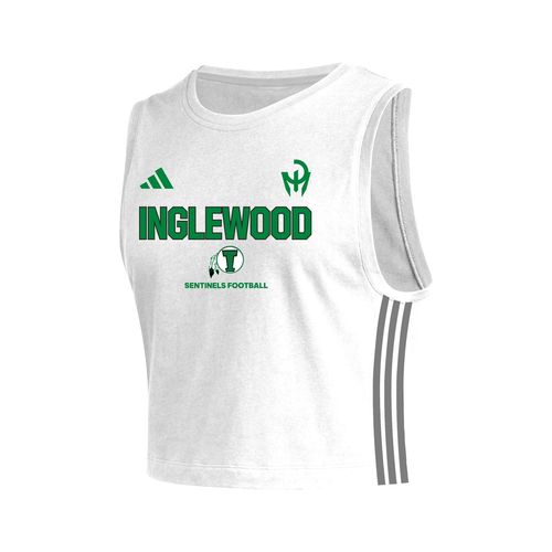 Picture of adidas Women's Cropped 3-Stripe Tank - Team Grey 4