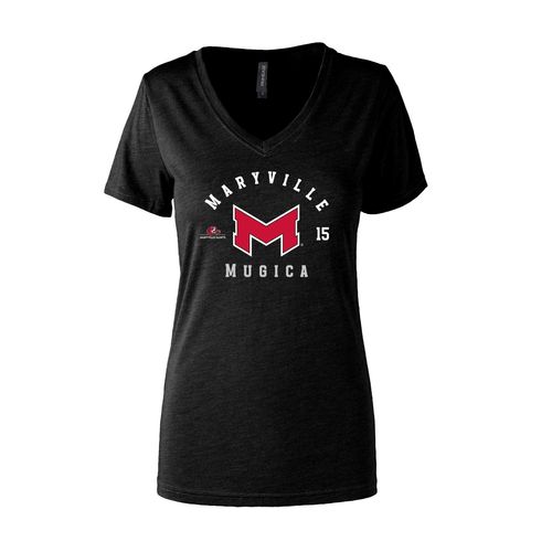 Picture of Women's Semi- Fitted Premium V- Neck T-Shirt  - Black