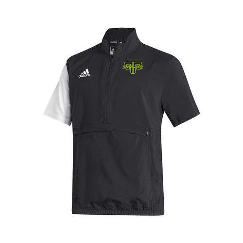 Picture of Stadium 1/4 Zip Woven Short Sleeve - black - white