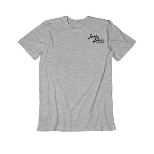 Picture of Black/White Logo - Left Chest Print - Classic Tee - Light Grey