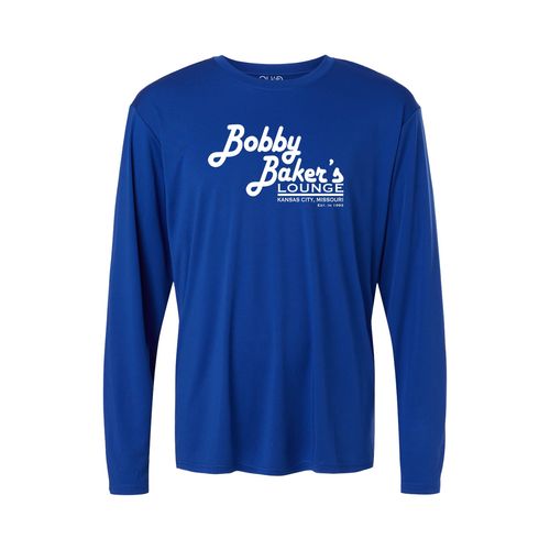 Picture of Black/White Logo - Performance Long Sleeve T-Shirt - Royal