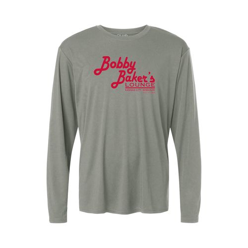 Picture of Red Logo - Performance Long Sleeve T-Shirt - Light Grey